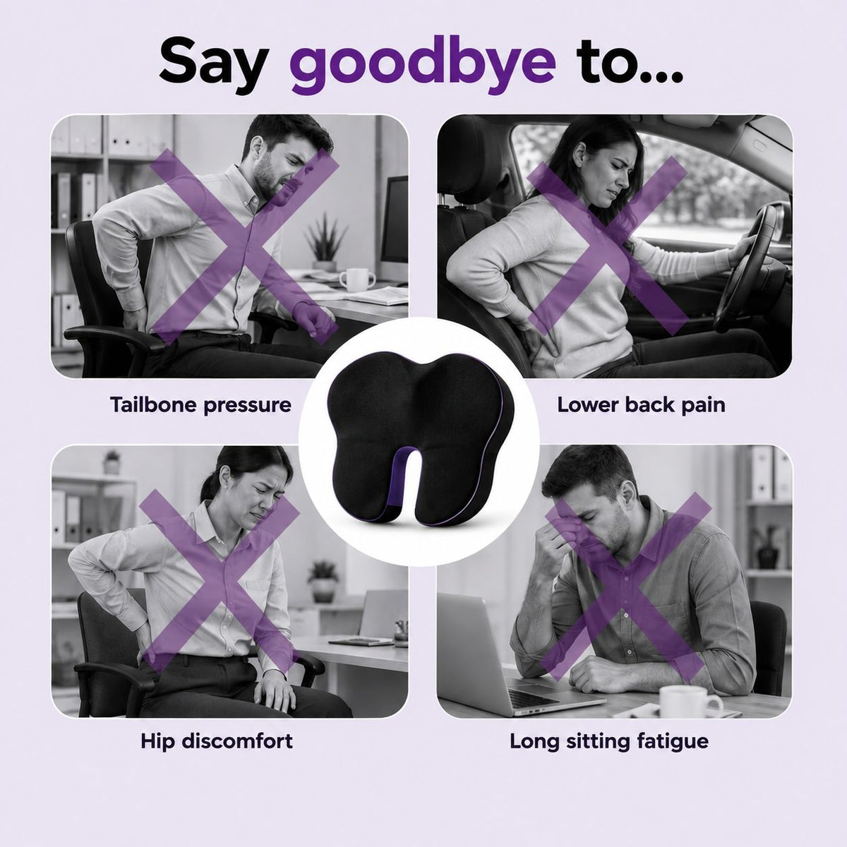 ErgoSeat™ — Premium Orthopedic Seat Cushion