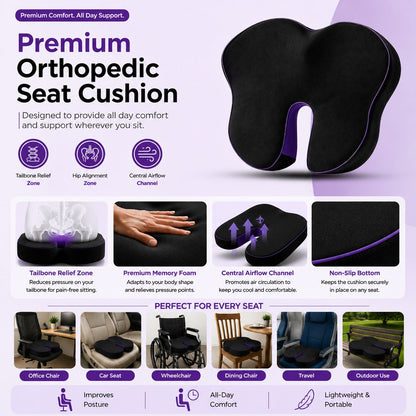 ErgoSeat™ — Premium Orthopedic Seat Cushion