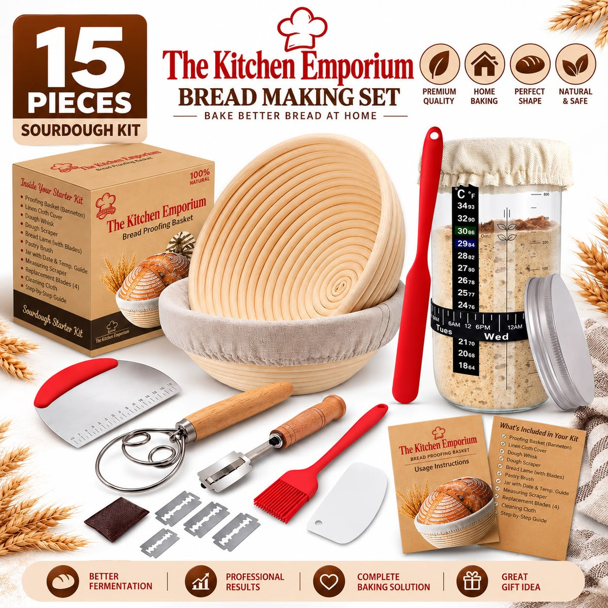 The Ultimate 15-Piece Sourdough Starter Kit